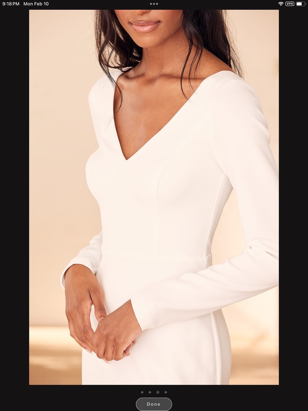 New- Lulus Feeling Of Forever White Long Sleeve Mermaid Maxi Dress - Size 1X - Picture 2 of 8